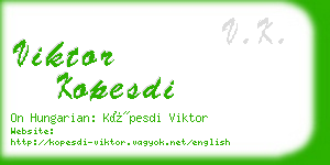 viktor kopesdi business card